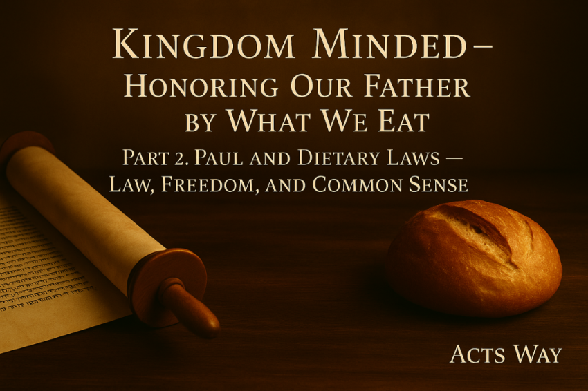 Kingdom Minded – Honoring Our Father by What We Eat-ActsWay-Part-2